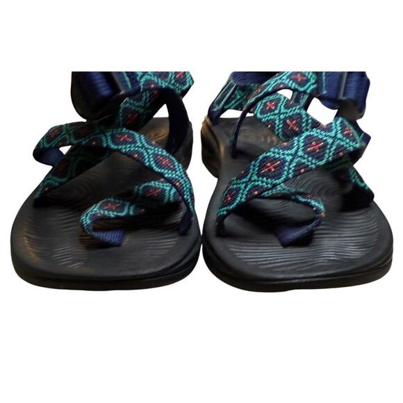 Chaco Womens Z/Volv 2 Toe Loop Sandals Mosaic Cobalt Blue Black Size 7 - Picture 4 of 7